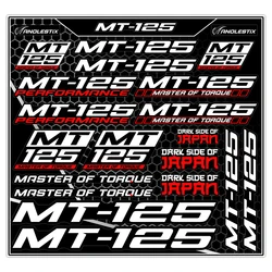 Vinyl Motocross Motorcycle Stickers Logo Set Emblem Tank Decals For YAMAHA MT125 MT-125