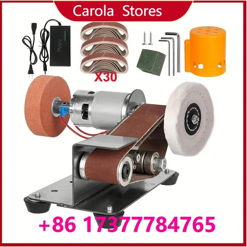 Portable Adjustable Mini Abrasive Belt Sharpener, DIY Multifunctional Blade Polisher Knife Surface Grinding Machine
