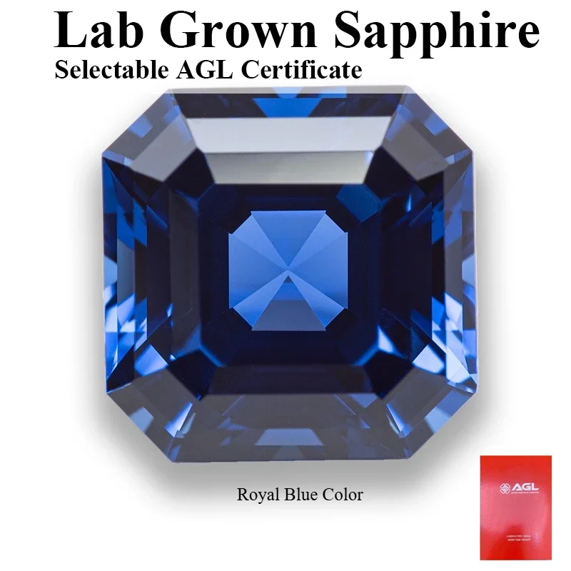 

Sapphire Royal Blue Color VVS1 Lab Grown Gemstone Multiple shapes to choose for DIY Charms Jewelry Making Materials Certificate