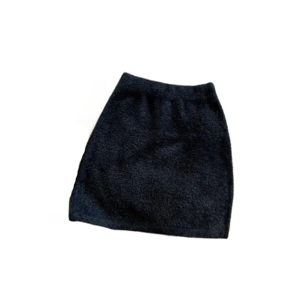 

Fashion Imitation Mink Fleece Skirt Autumn Winter Retro Short Mini Skirts Ins Spicy Girl Style High Waist A-line Skirt Girls