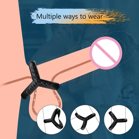Male Silicone Peniss Ring Cock Rings Delay Ejaculation Scrotal Binding Ball Stretcher Lock Semen Cockring Couples sexx Toy For Men