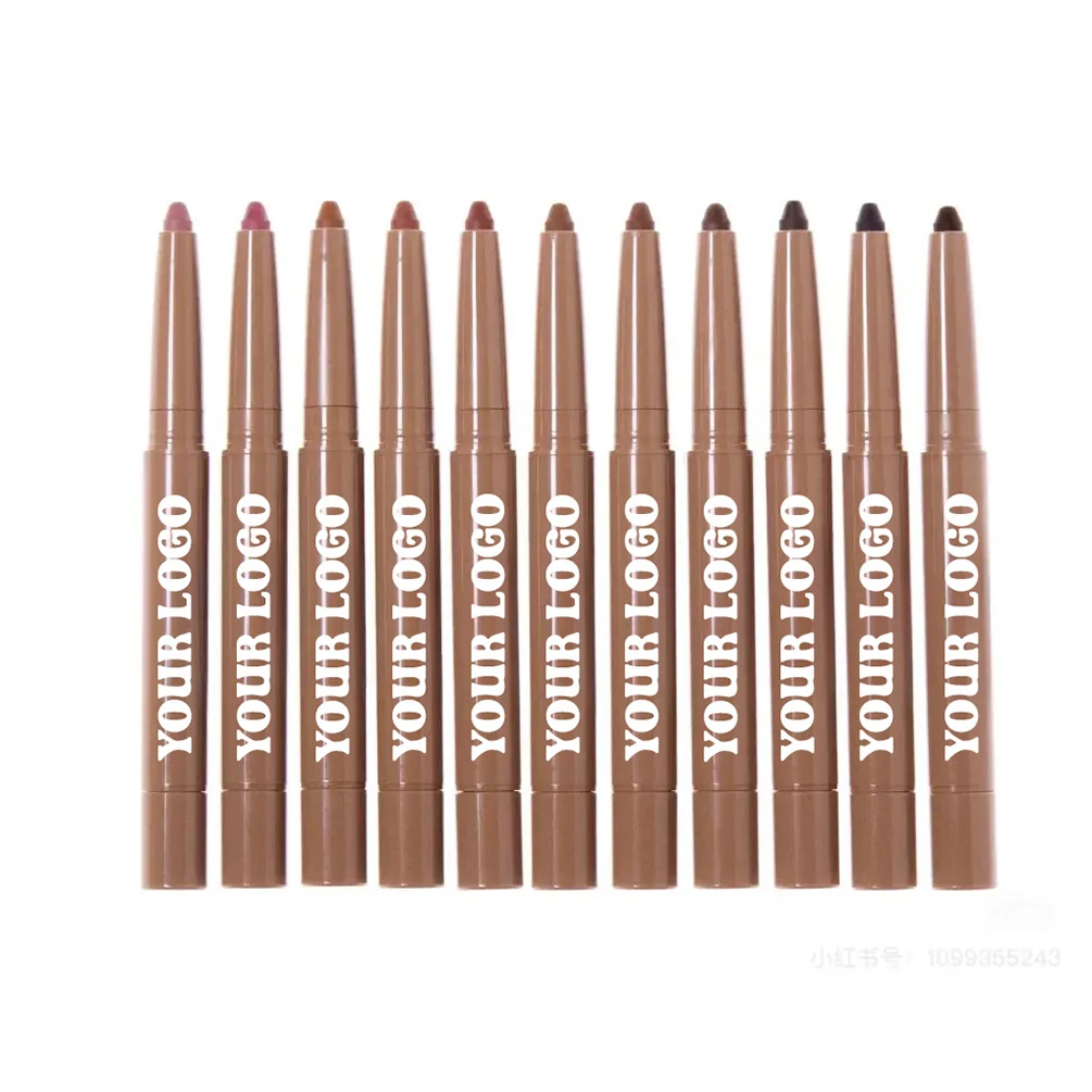 Sweat-proof Lip Liner Custom Logo Pigment Wholesale 11-color Long Lasting Waterproof Matte Private Label Makeup Cruelty Free