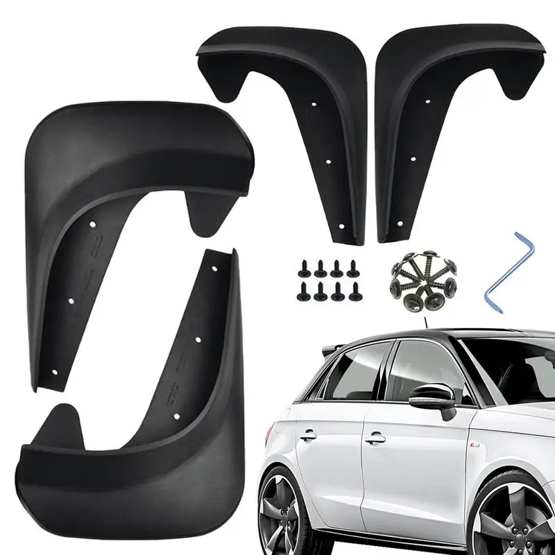 

4pcs Mud Flaps No Drilling Mudguards Mudflaps with Hardware Kits Front And Rear Side Splash Guards For Pickup Truck Car supplies