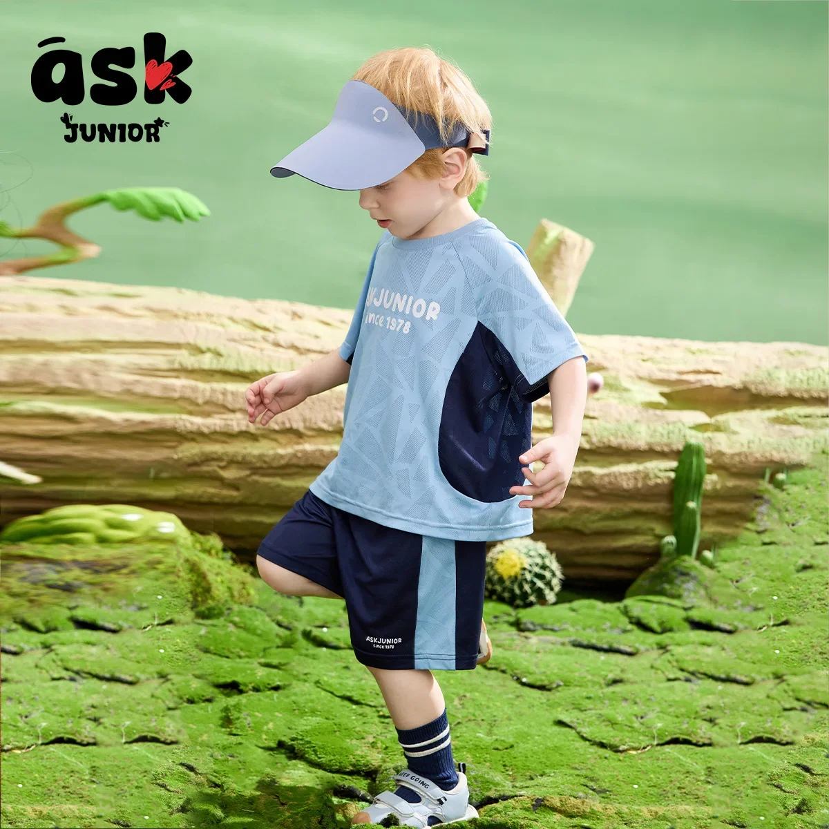 اسأل جونيور بويز الصيف عطلة الموسم الأطفال الرياضة الصيف امتصاص الرطوبة التجفيف السريع قصيرة الأكمام + مجموعة تي شيرتات قصيرة للأطفال #2