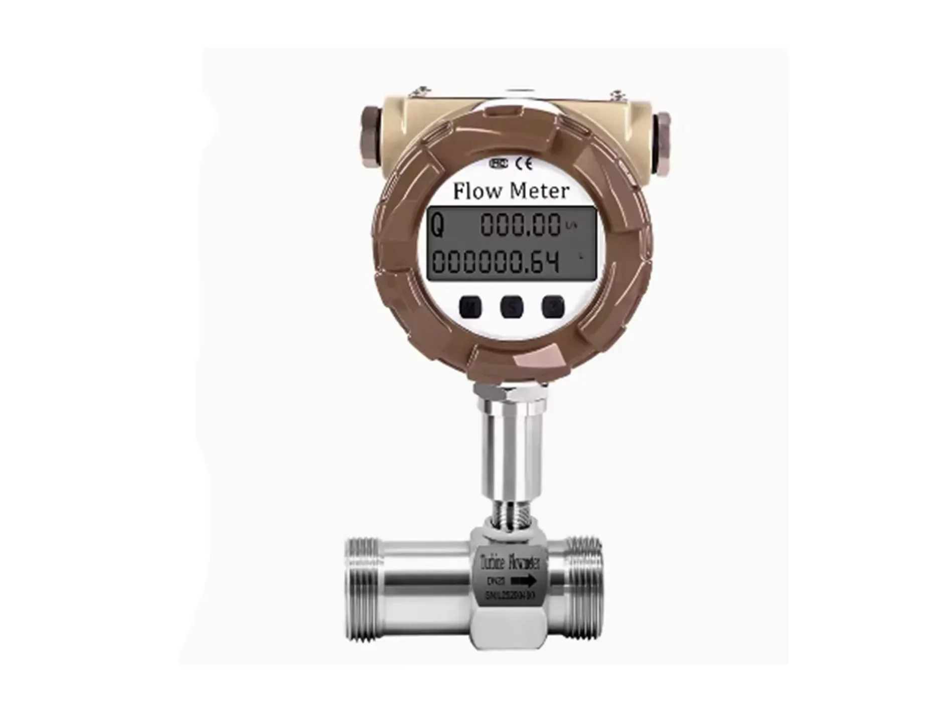 Schroefdraadaansluiting 1/2" turbine flowmeter waterstroommeter