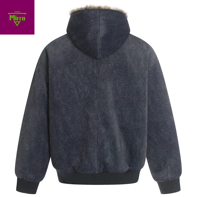 남성용 겨울 재킷 플러시 두꺼운 따뜻한 파카 코트 빈티지 패딩 재킷 아우터웨어