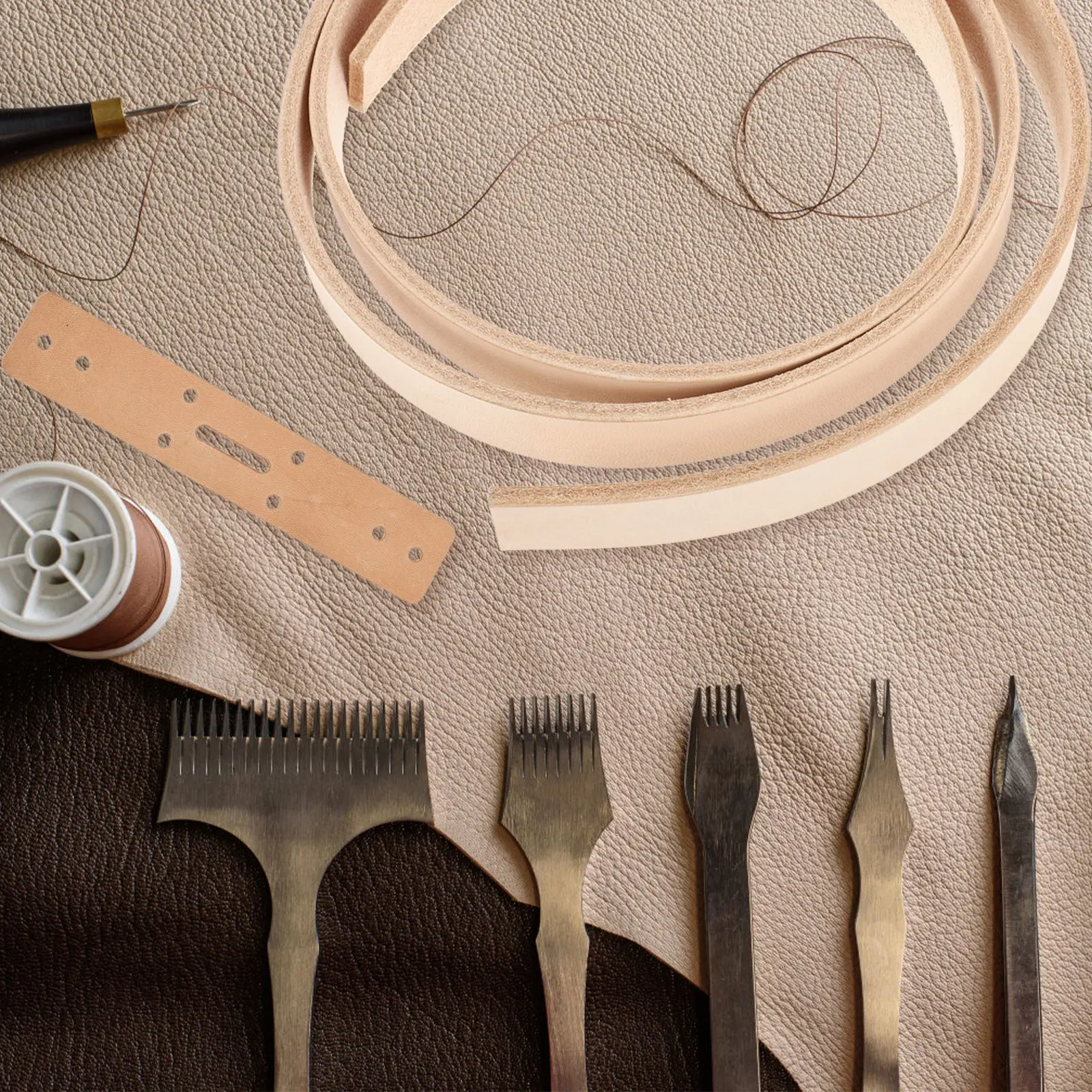 

DIY Belt Strips Durable Cattlehide for Crafts Projects and Luggage Handle Replacement DIY Belt