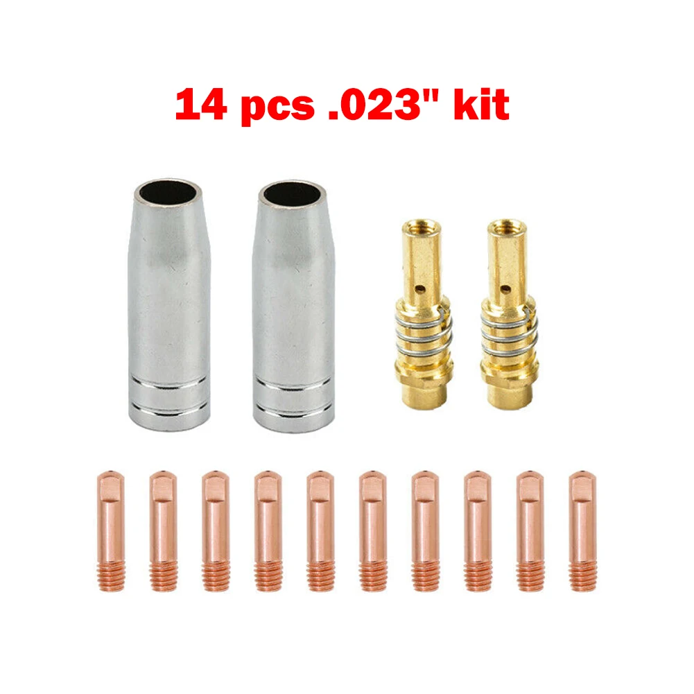 AK15/MB-15 Premium Brass and Copper Material Tips Holder Diffuser Nozzle Parts Compatible with Titanium Mig Welders