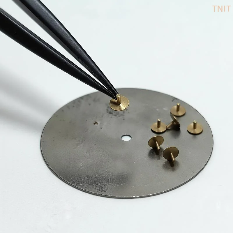 [J] Dial Foot Watch Universal Dial Pin Diameter 0.64/0.69/0.74/0.79mm Copper Material Fixed Dial With Locating Pin Repair