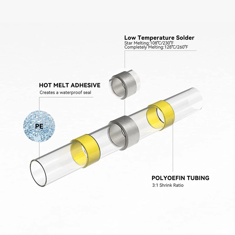 Imagem -04 - Conector de Fio de Vedação de Solda Conector Heat Shrink Butt Estanhado Auto Marine Boat Crimp 800 Pcs
