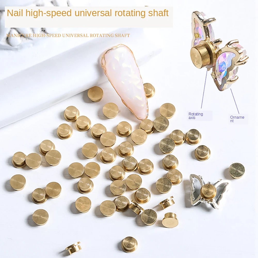 3D Transfer Beads Universal Rotating Shaft Jewelry Bearings Nail Art Decorations Manicure Accessories for Nail Rhinestones