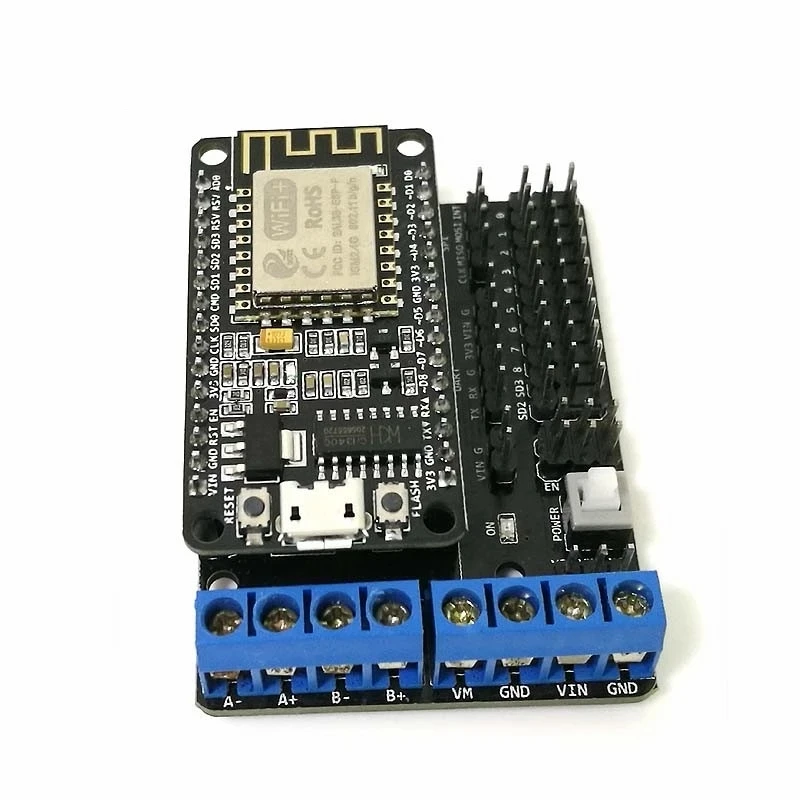 ESP8266 NodeMCU Development Kit NodeMCU V3 + Motor Shield L293DD DIY RC Toy WiFi Smart Robot Car Remote Control Kit