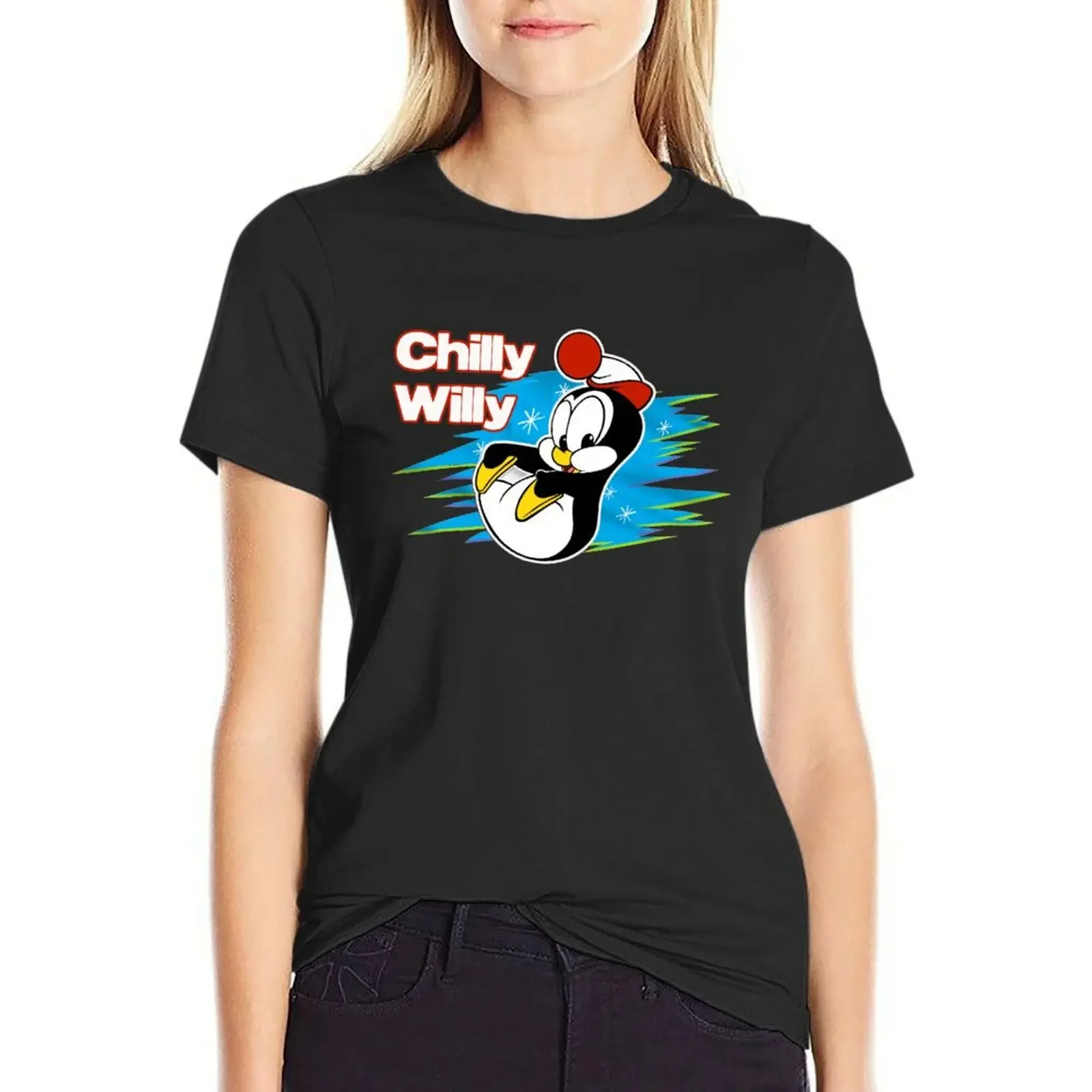 

Cute Vintage Chilly Willy Throwback Tribute T-shirt Female clothing tops plus size tops tshirts for Women