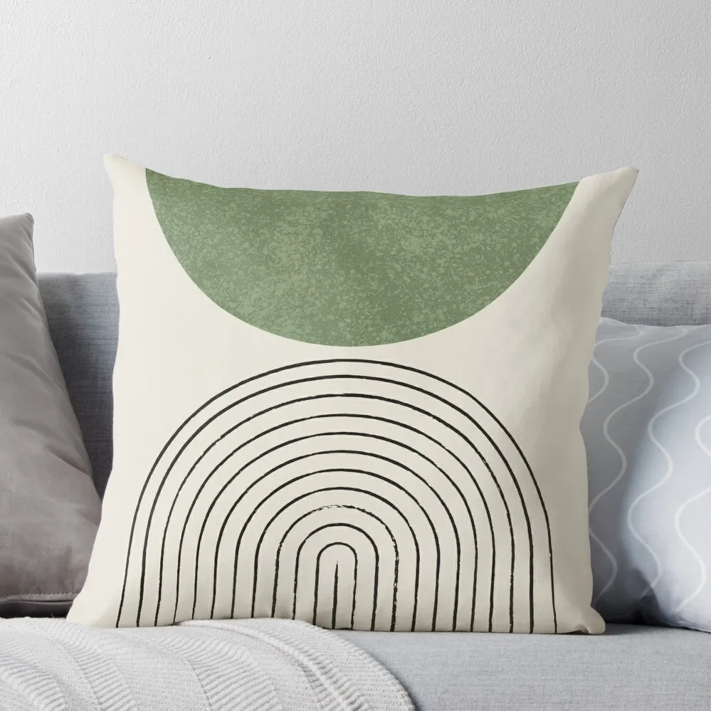 

Arch Balance Green - Mid century modern Throw Pillow Christmas Covers Cushions For Decorative Sofa Sofa Cover