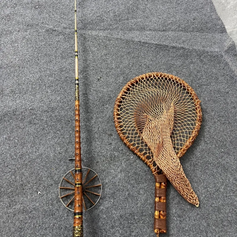 

Y2L natural dense bamboo traditional retro horn fishing rod length 1.1 meters integrated 28 old-fashioned outdoor