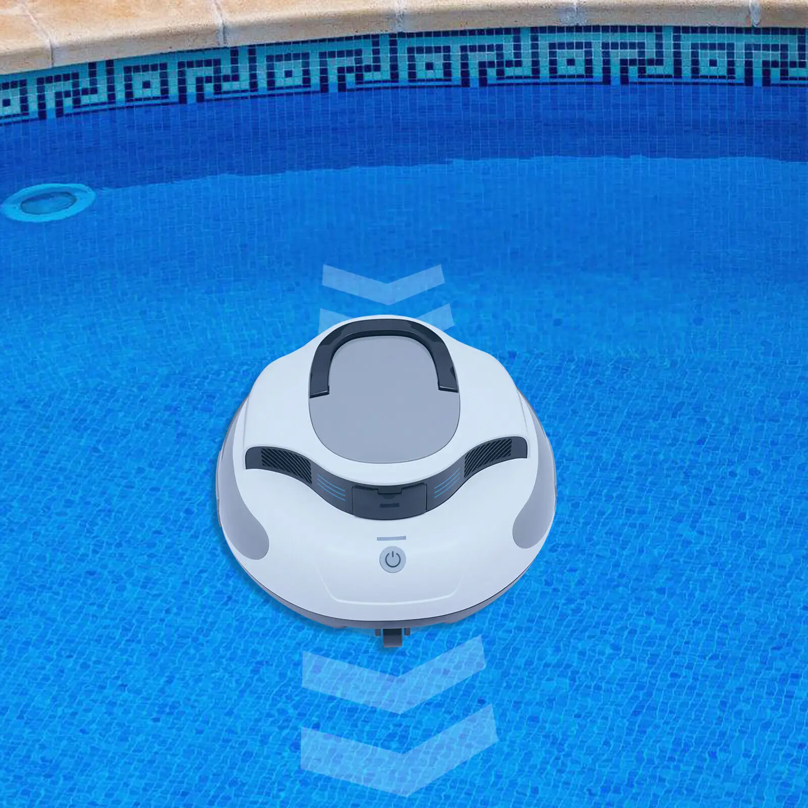 Limpador robótico sem fio automático de piscina, aspirador de piscina para piscinas acima do solo