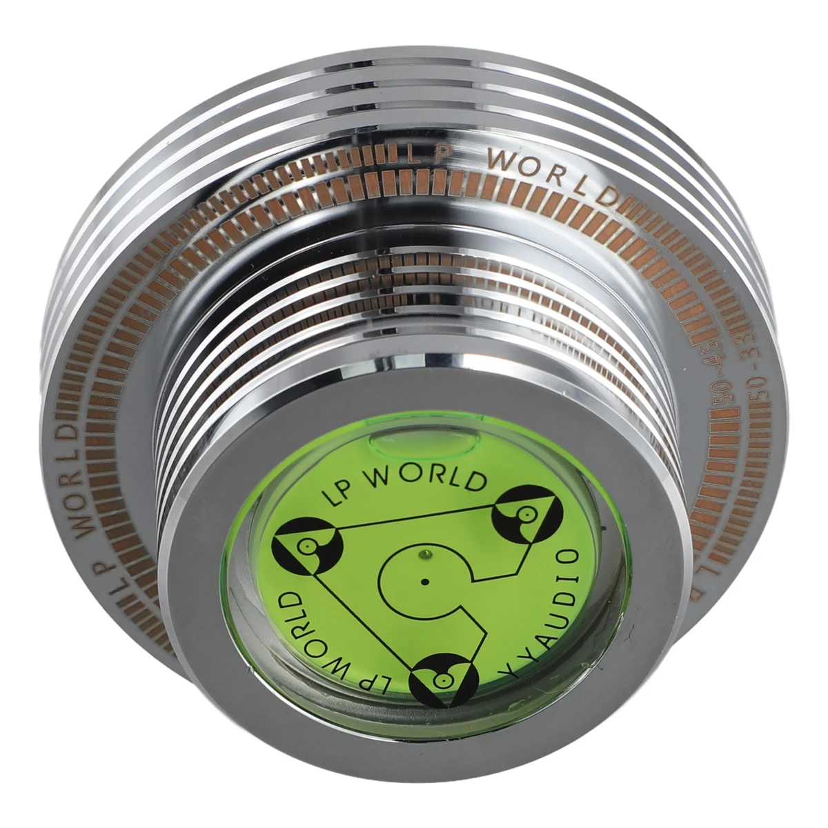 BISM 50Hz LP 비닐 레코드 플레이어 턴테이블 안정기 레벨 무게 클램프(음악 플레이어 실버용 레벨 속도 측정 포함)