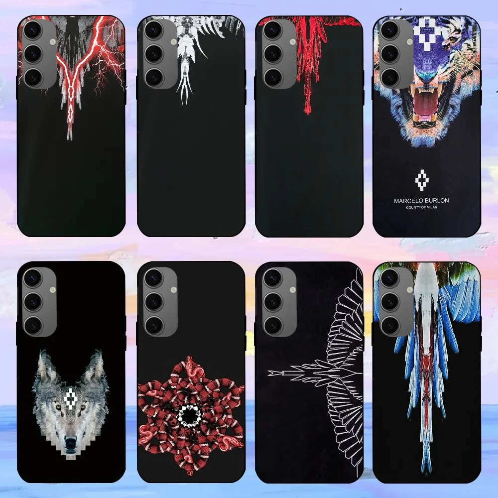 Чехол для телефона M-MARCELO B-BURLON для Samsung Galaxy S21 S22 S23 S30 Note 10 20 Plus Lite FE ULTRA Shell