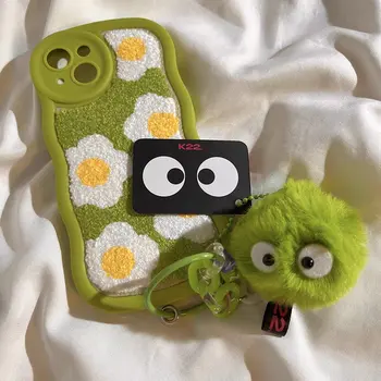 可愛毛絨煤炭鑰匙扣卡通精靈娃娃吊墜耳機盒掛飾女士包包飾品汽車鑰匙配件 8 最佳銷售 神隱少女鑰匙扣 - №8