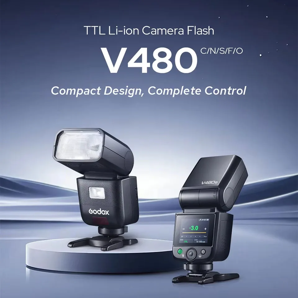 Godox Ving V480 TTL On-Camera Flash GN50 HD Touch Screen 2.4GHz Wireless Flash Light for Canon Nikon Sony Fuji Olympus