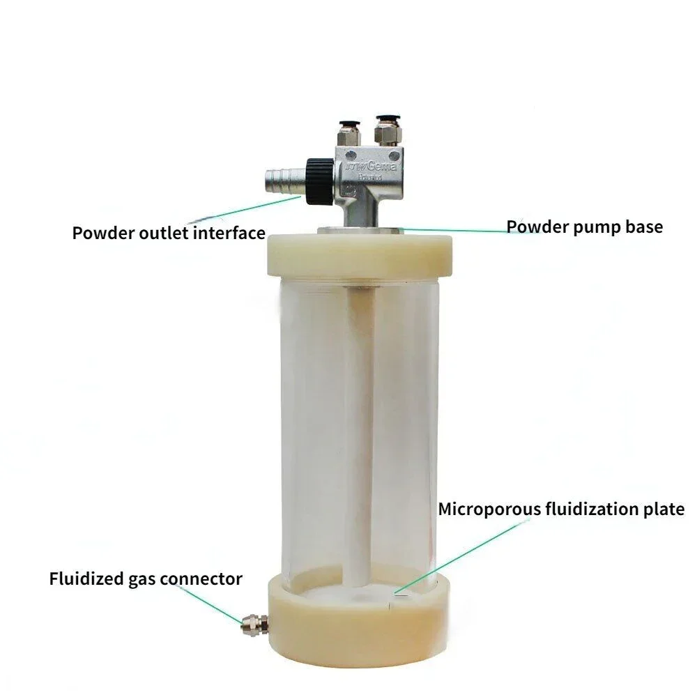 Trona de copo de revestimento em pó eletrostático de teste de 1L com injetor de pó