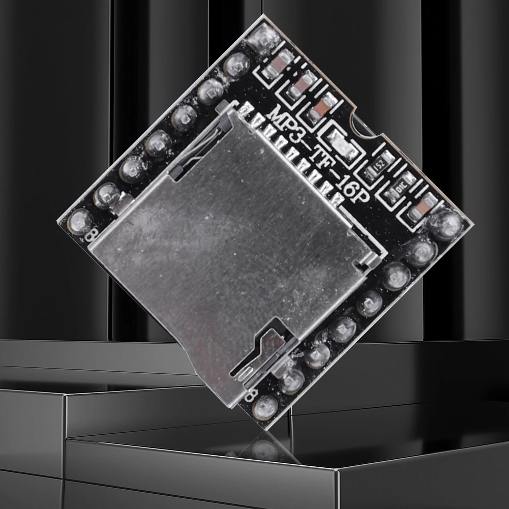 โมดูลเครื่องเล่น MP3ขนาดเล็กแบบ dfplayer V3.0 16P รองรับบัตร TF U-Disk MINI เล่น MP3 DF เป็นโมดูลเสียงบอร์ดสำหรับ Arduino