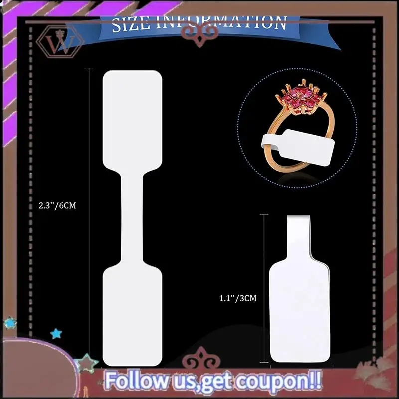 ABBG-2000 шт. пустые ювелирные ценники, наклейки, ценник ювелирных изделий, этикетка для ожерелья, сережек, цена, идентификация прямоугольной этикетки