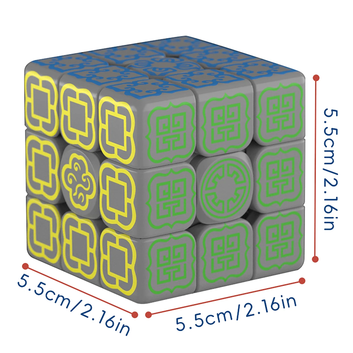 マジックキューブ 3x3x3 クイックツイスト UV プリントナイトライト縁起の良い雲ストレス解消パズルプロのゲーム子供のおもちゃ