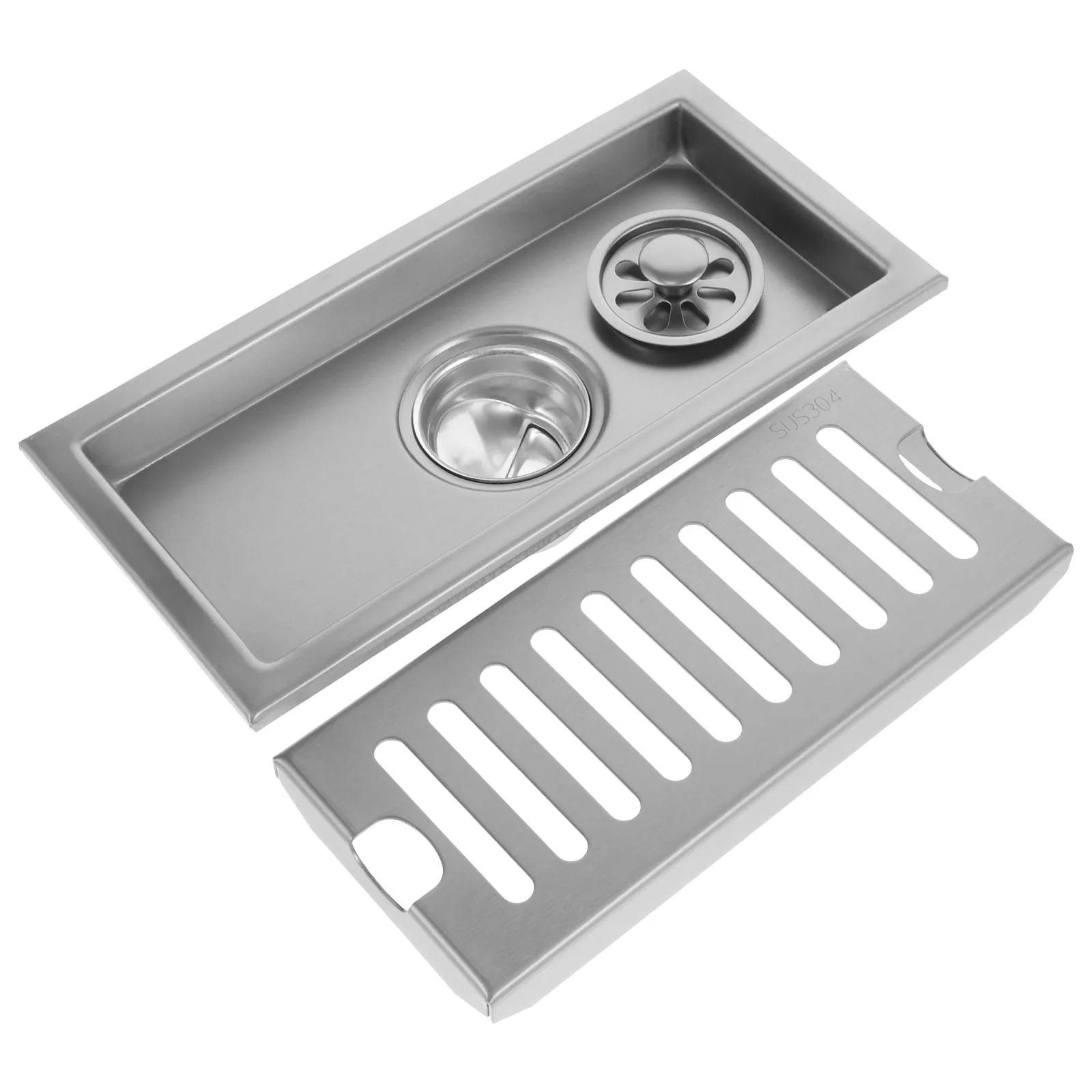 

Stainless Steel Floor Drain 304SS Gun Gray Large Flow Anti Odor Hair Catcher Shower Drain Cover for Bathroom Kitchen Basements