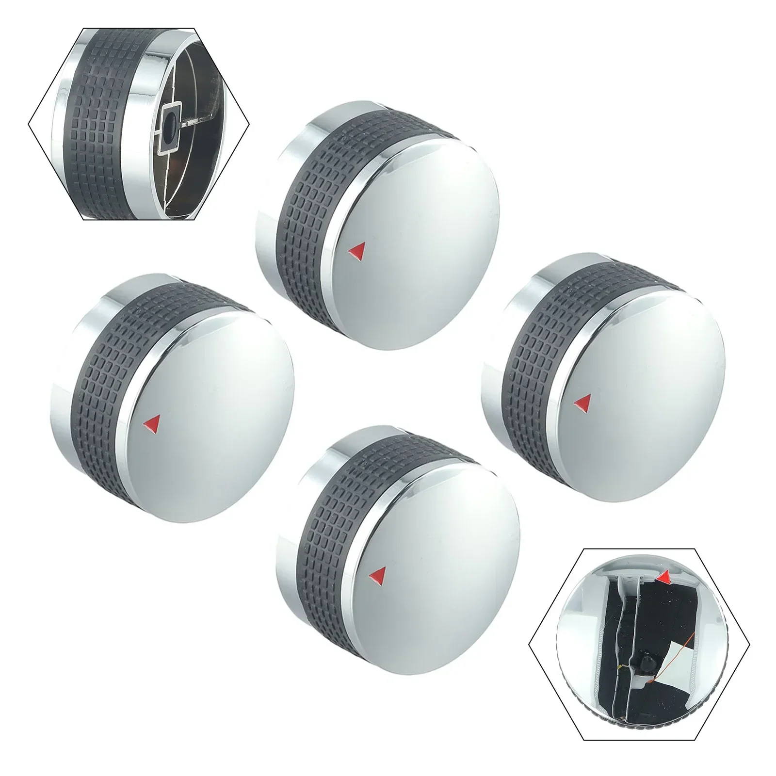 

Control Knob Gas Grill Knobs Gas Stove Switch Controller 4pcs 58mm/50mm Control Knobs Replacement Easy To Install