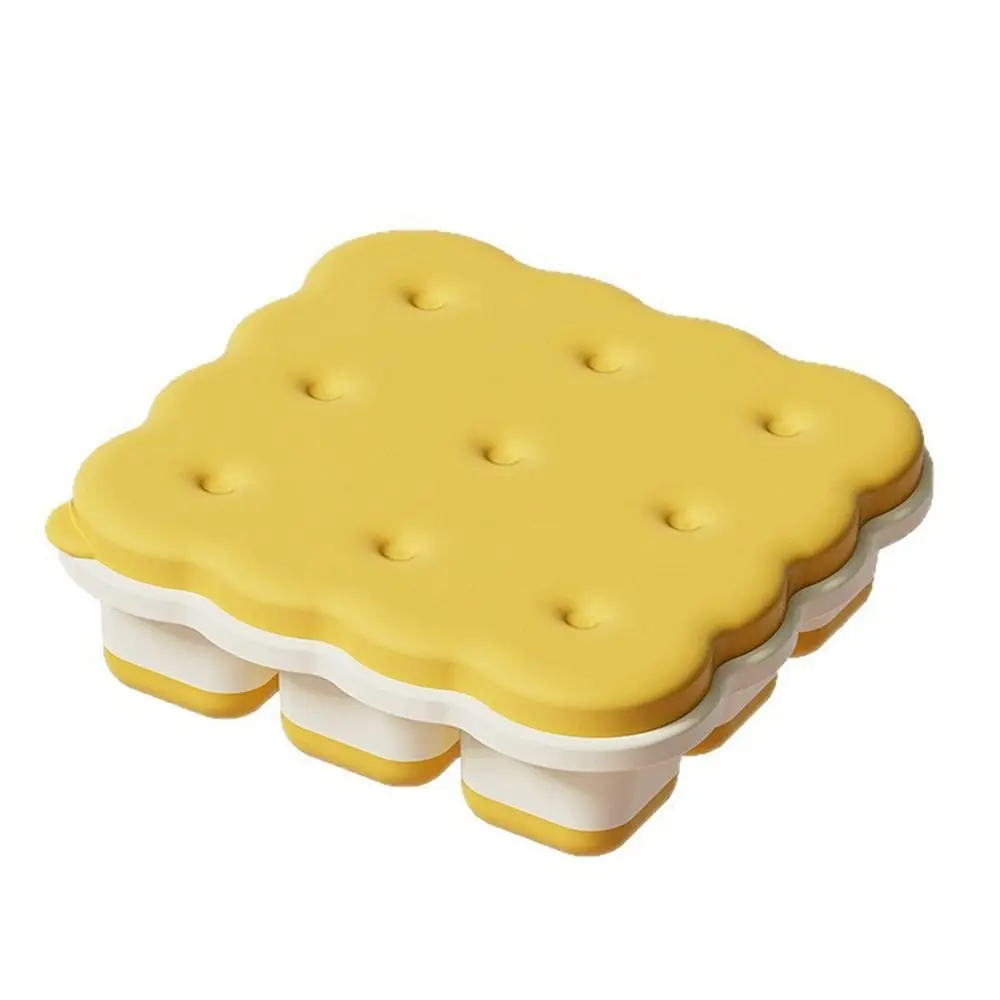 Cartoon 9 Compartments Ice Cube Tray PP Food Grade Ice Trays Press Type with Lid Ice Cube Molds for the Freezer
