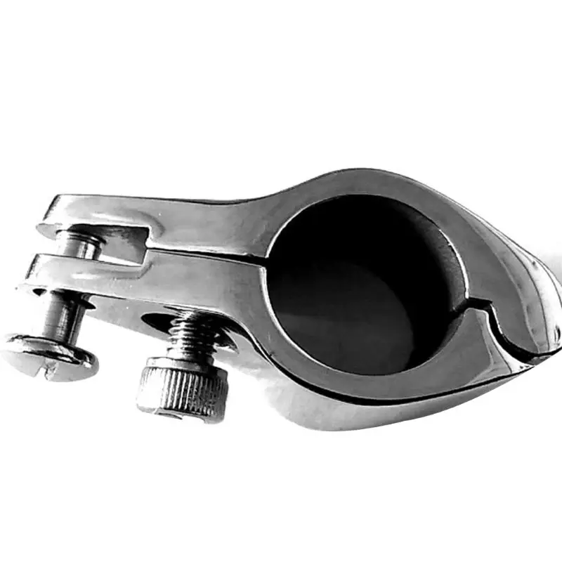 New 20/22/25/30/32mm 316 Stainless Steel Fitting Boat Bimini Top Hinged With 2 Screws Jaw Slide Easy Install Marine Hardware