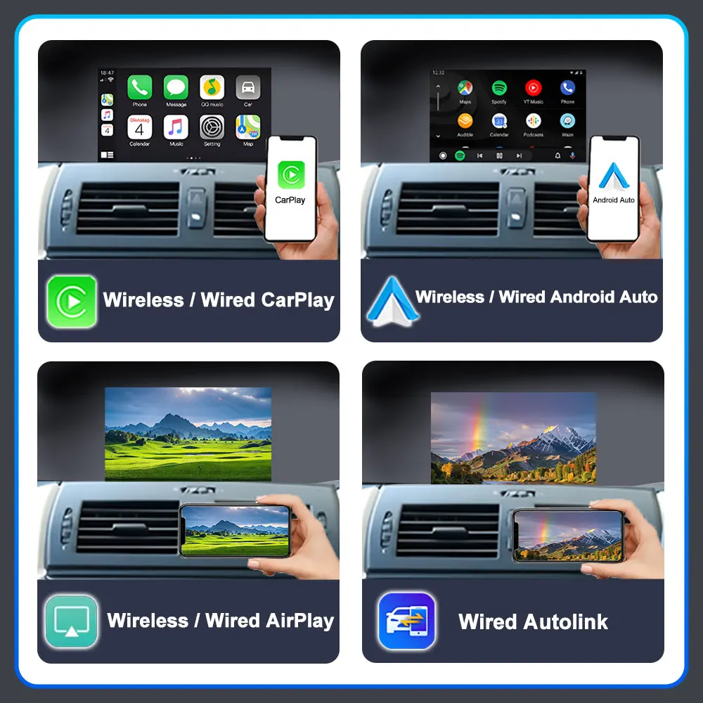 Android 14 Car 12.3 inch For BMW X3 E83 2005-2011 Touch Screen Car Carplay Multimedia Stereo Player GPS Navigation Dash Cam DVR view 4