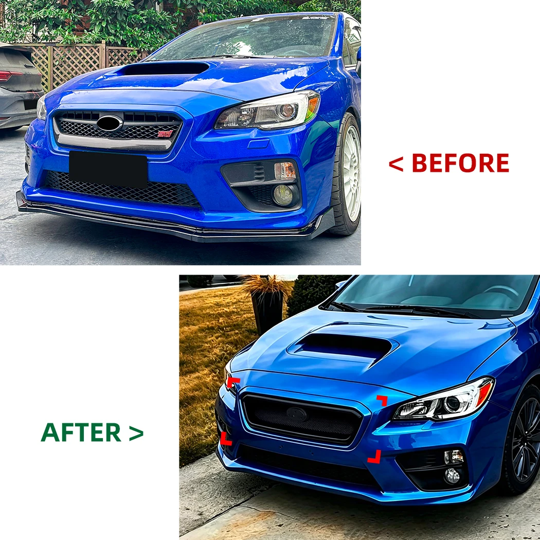 Front Upper Bumper Hood Mesh Grills For Subaru WRX STI VA 2014 2015 2016 Front Bumper Grille Racing Grill view 2