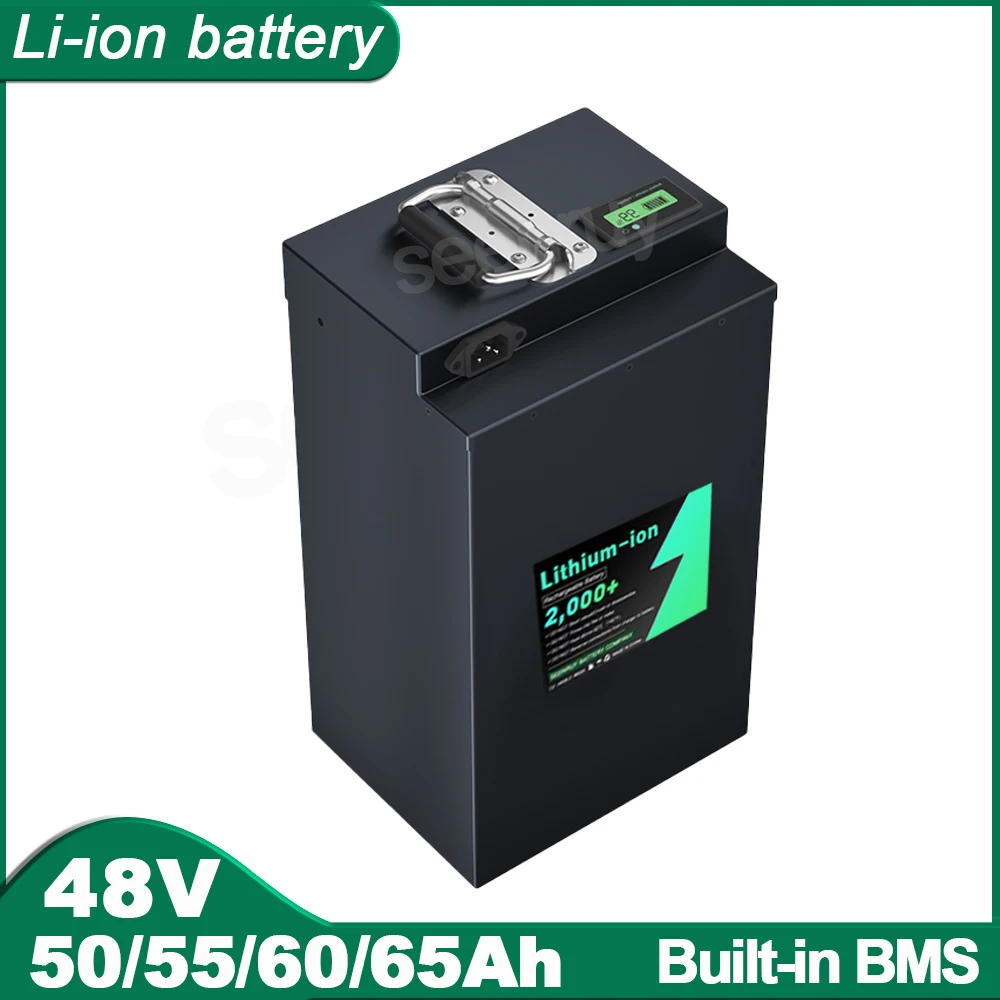 48V 50AH 55AH 60AH 65AH  Li ion Deep Cycle Lithium Polymer Battery Perfect For 4800W Bicycle Bike Electric Scooter E-bike