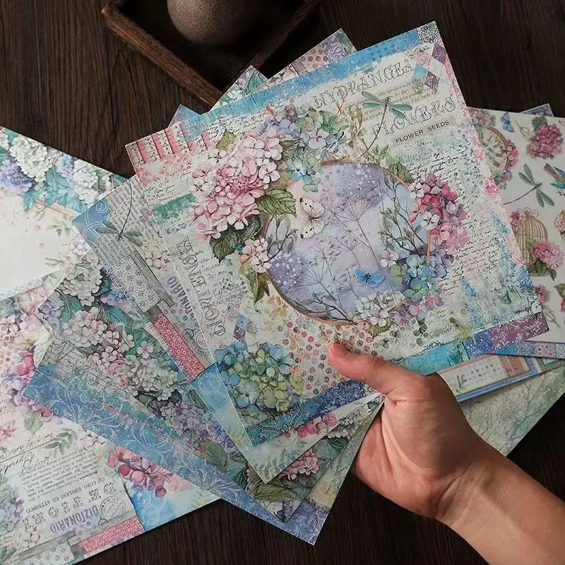 10-15pcs Country Life Garden Flowers and Plants Vintage Material Hand-ledger Material Paper Hand-account Decoration Planner