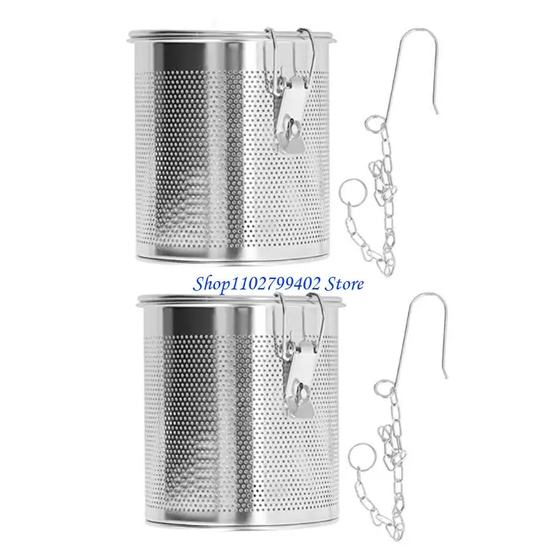 547F 2pc Practical Spices Filter Basket Corrosions Resistant Materials Halogen Cage Set For Home And Restaurant Use