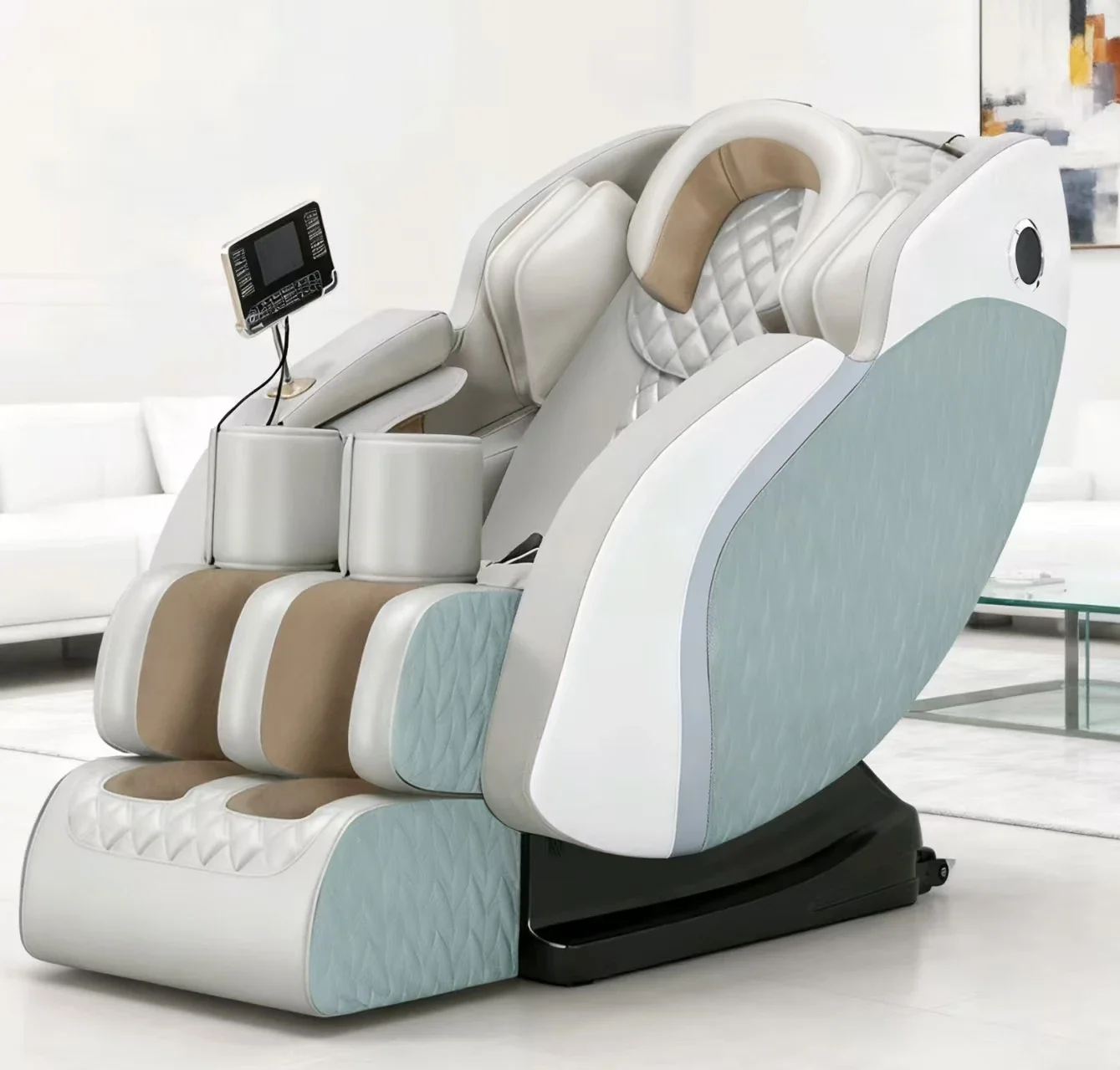 Zero Gravity Full Body & Waist Massage Chair with Head Airbag Circulation Decompression & Music Function for Commercial Use