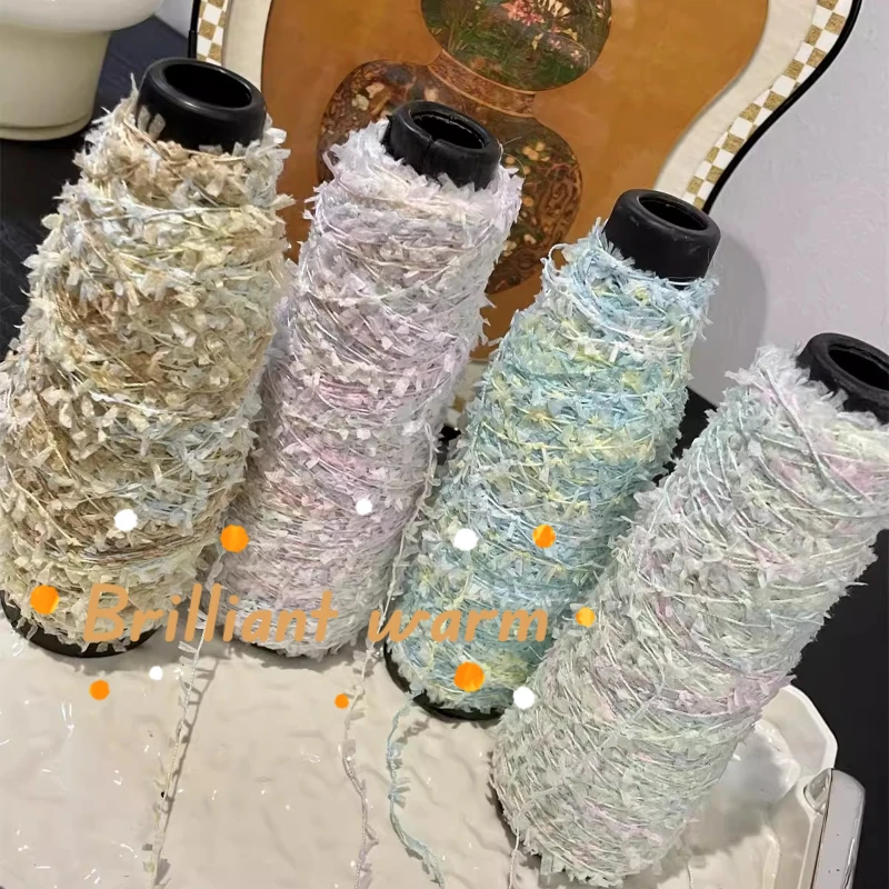 100g/roll Fancy Butterfly Knitting Yarn Special Paper Scraps Polyester Yarn Handmade DIY Knitting Crochet Scarf Bag Glove Wiring
