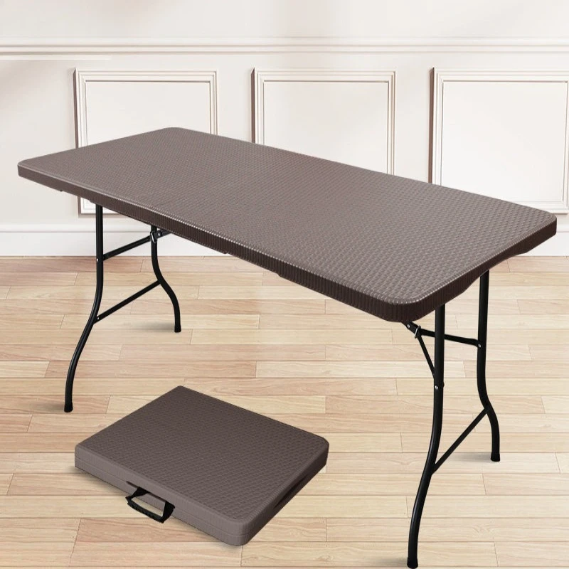 

Outdoor rectangular folding table portable courtyard picnic waterproof foldable table camping sun protection 접이식테이블 furniture