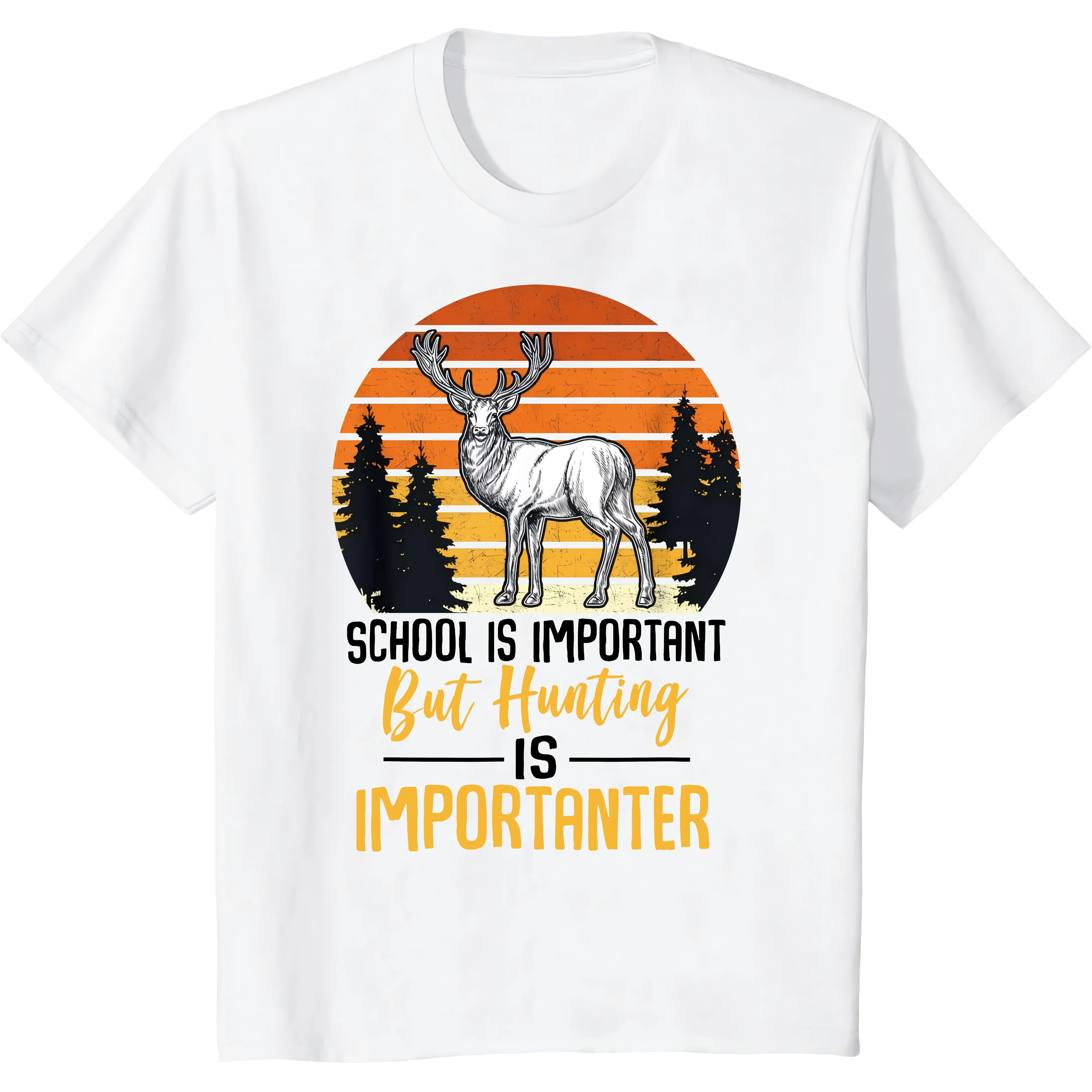 Funny School and Hunting Graphic for Girls and Boys Hunters T-Shirt