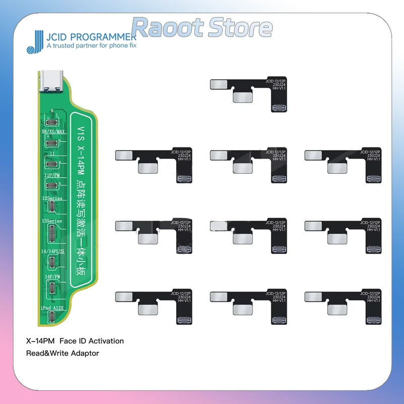 JCID-JC Tag Face ID Flex Cable, Dot Matrix Repair, Read and Write Data Tools, IPhone XS, Poly 11, 12, 13, 14, PRO MAX, Mini JC, Romeo1, 2
