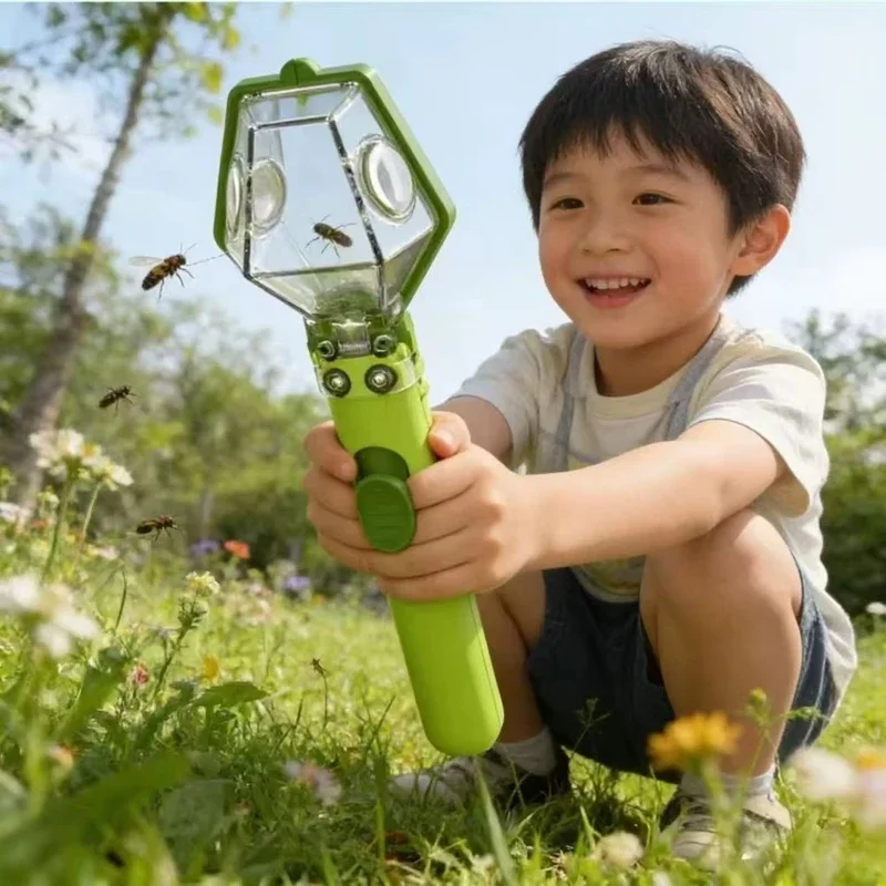 Multifunctional Portable Insect Catcher Safe Release Mechanism Push Type Garden Accessory Handheld Insect Trap Comfortable Grip