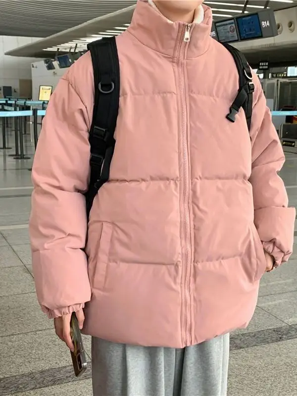 Мужская зимняя верхняя одежда Thiened Cotton Jaet, свободный воротник, модный бренд Hong Kong Sle, теплое полиэфирное волокно