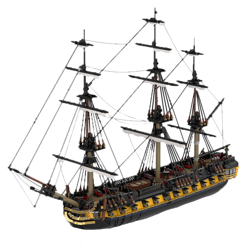 6028 pièces Briques de construction HMS Romulus MOC, Blocs modulaires personnalisables, Conception créative, Jouet éducatif DIY pour garçons, Cadeau d'anniversaire