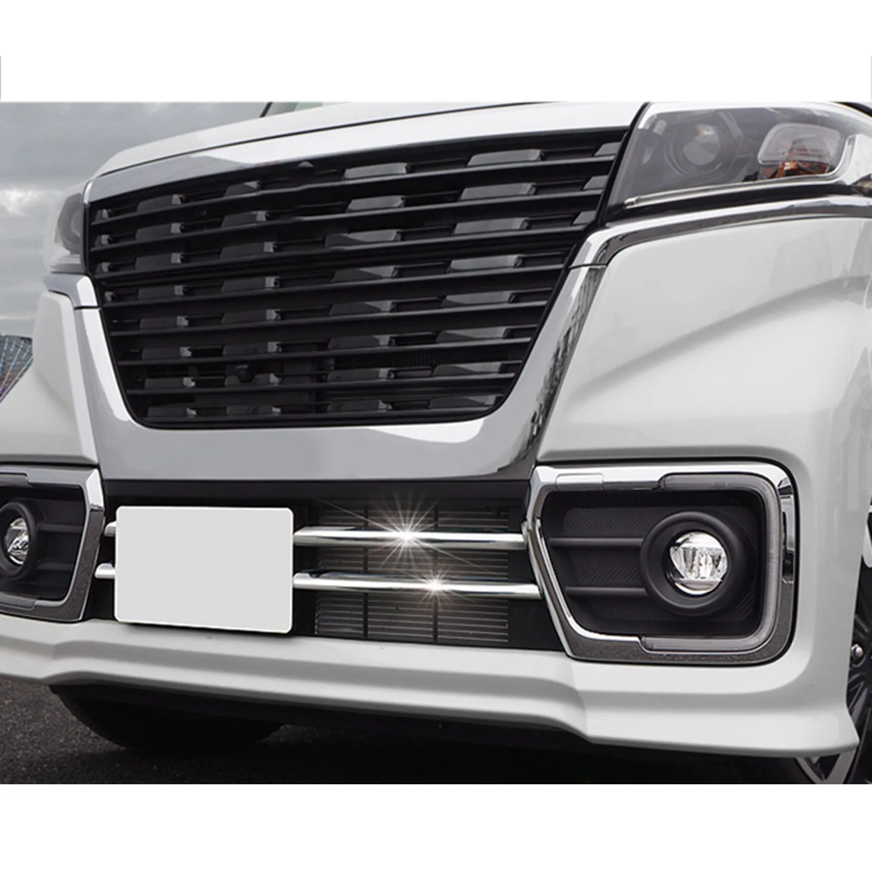 Leading-Edge-5X Car Chrome Front Grille Trim For Spacia Custom MK53S Car Accessories
