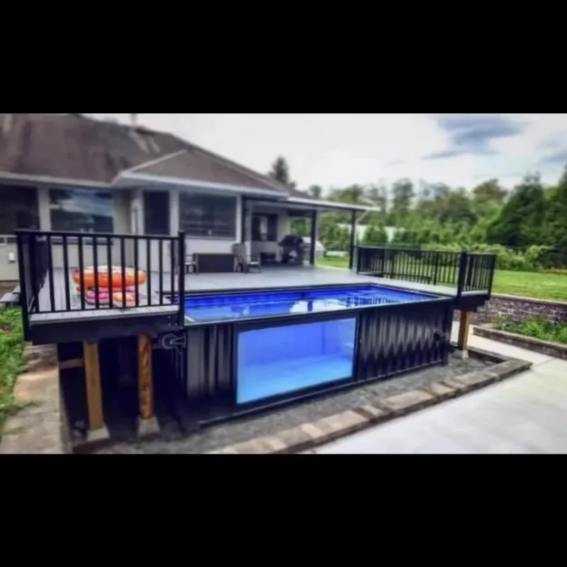 Relaxing Swim Spa Pool Outdoor with Jets Therapy Cover