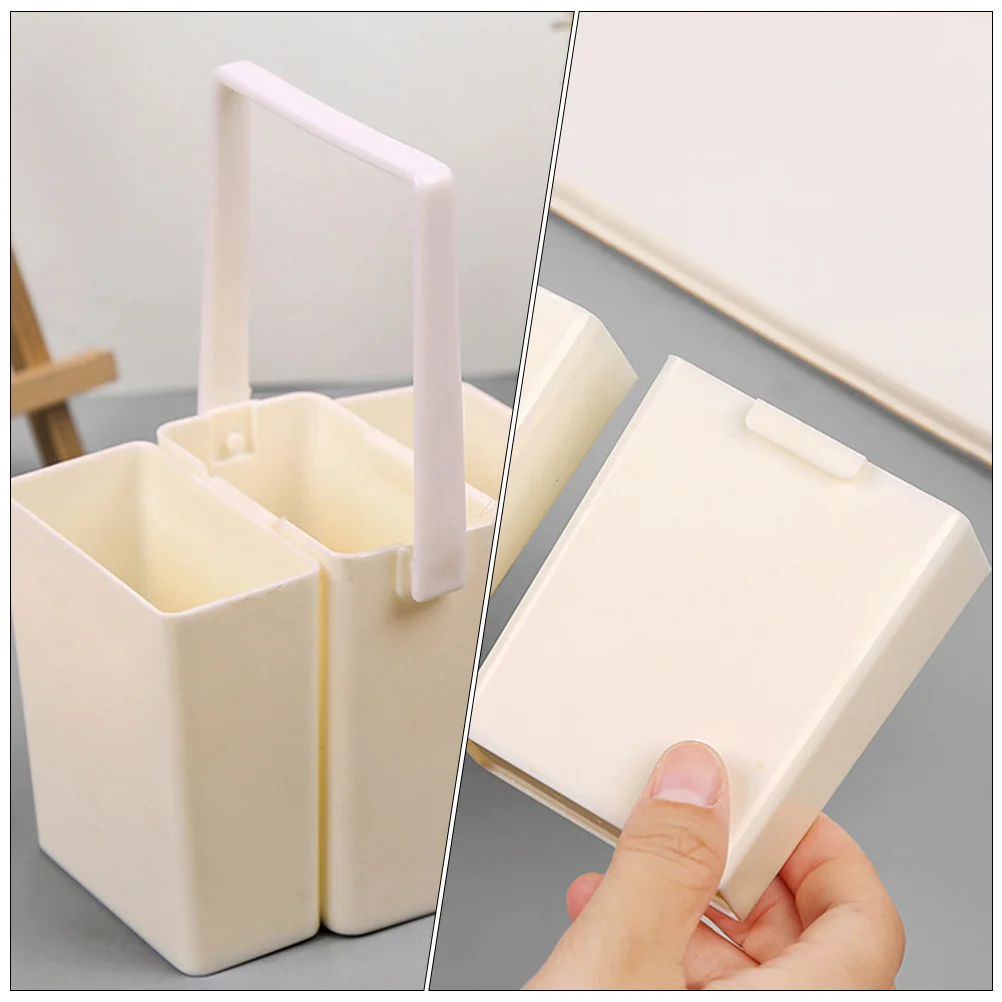 2 pçs destacável caneta lavadora recipiente de aquarela portátil escova organizador seguro prático uso longo limpador de escova de pintura
