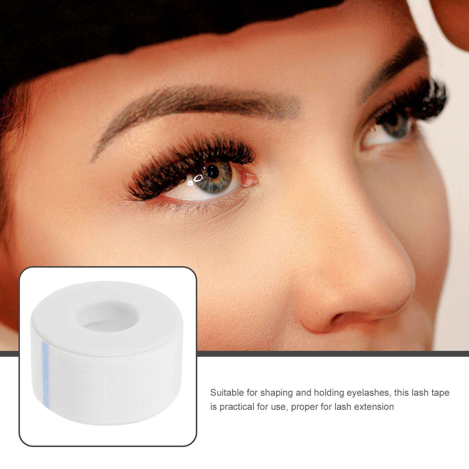 เทปติดขนตา 1 ม้วน อุปกรณ์ต่อขนตาสำหรับผู้หญิง เครื่องมือแต่งหน้า อ่อนโยนต่อผิว ปลอดภัย ใช้งานสะดวก ให้ลุคที่โดดเด่น