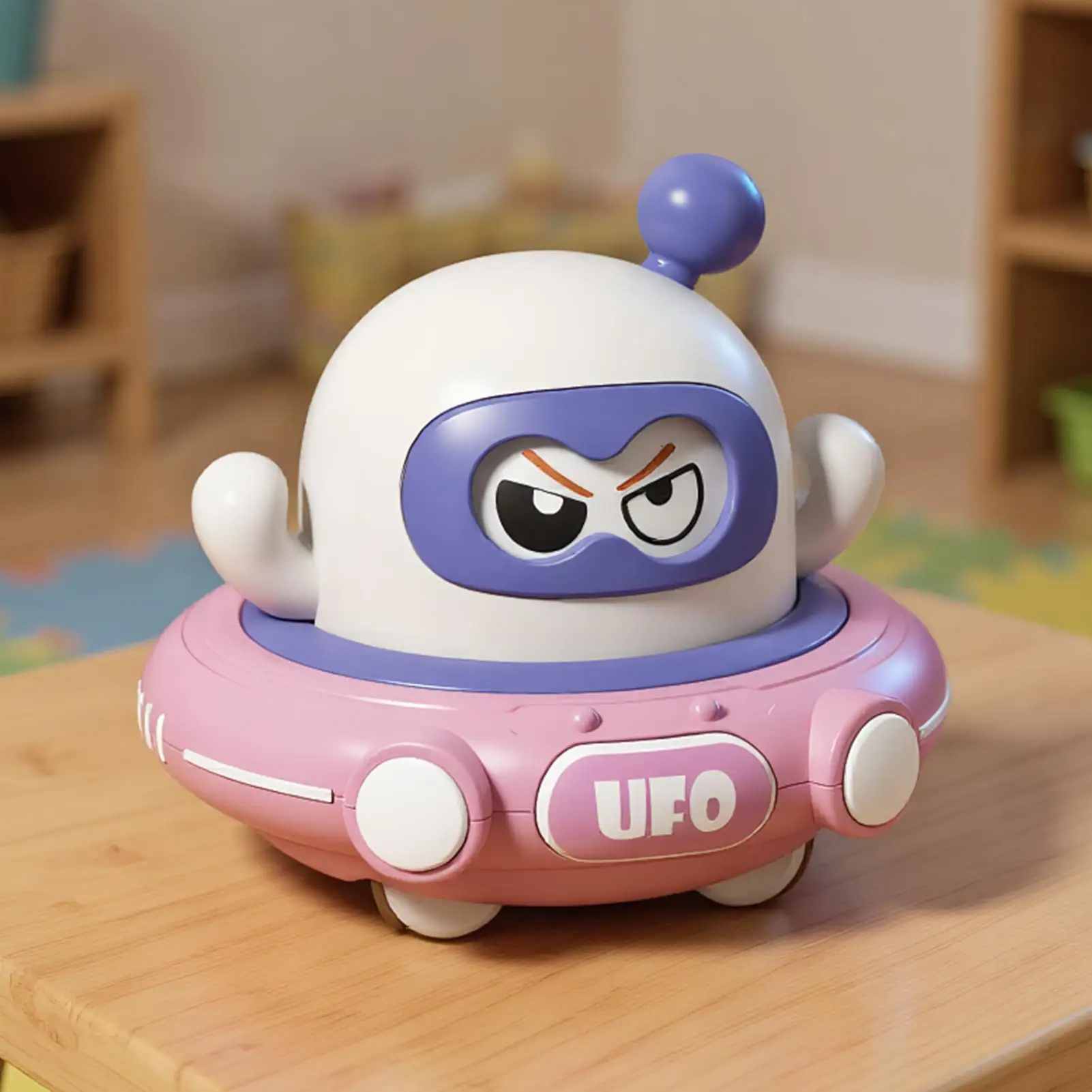 Saucer Toy Cartoon Space Saucer Pull Back Toy Interactive Educational Games for Indoor Girls Boys Toddler Preschool Birthday